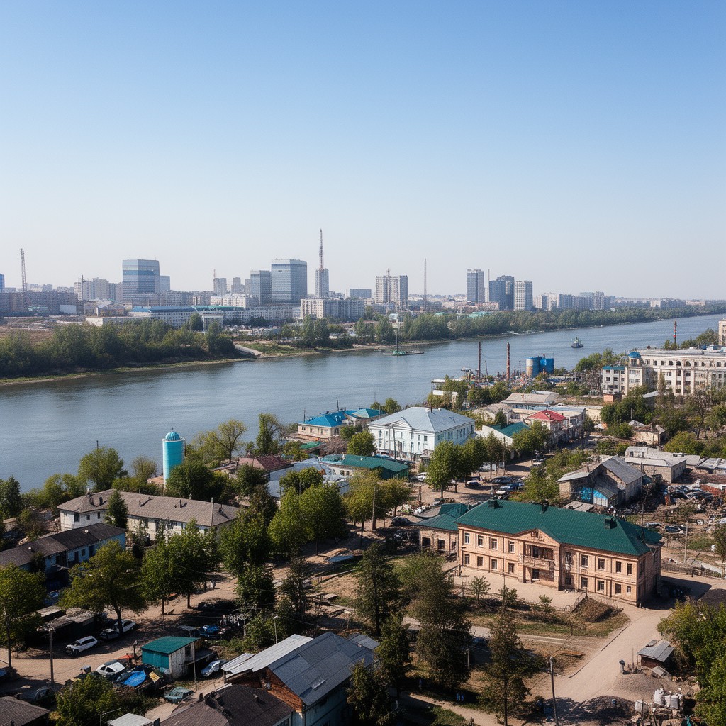 AI-generated illustration of Pavlodar