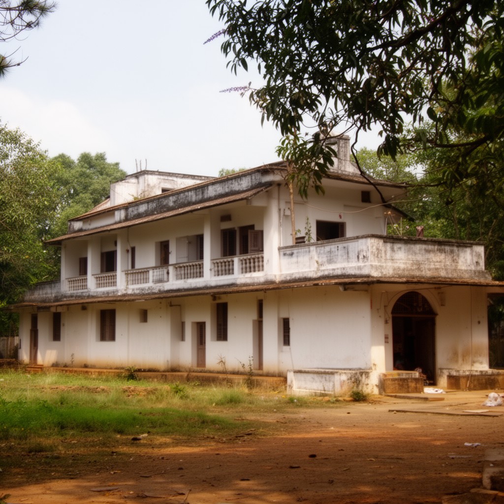 AI-generated illustration of Sevagram Ashram