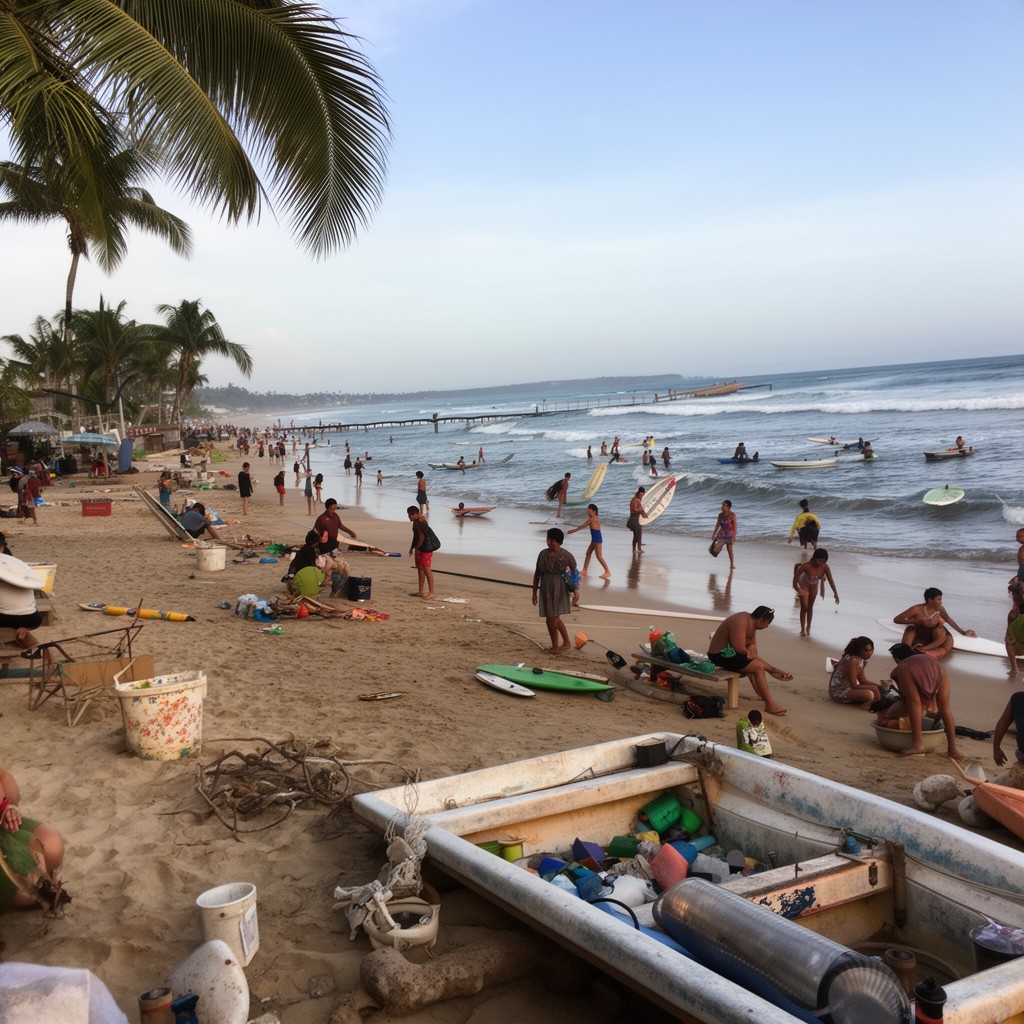 AI-generated illustration of Puerto Escondido