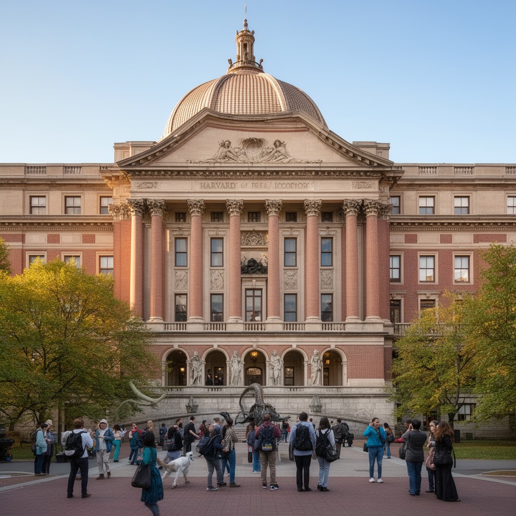 AI-generated illustration of Harvard Museum of Natural History