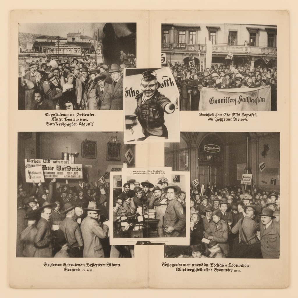 AI-generated illustration of Beer Hall Putsch