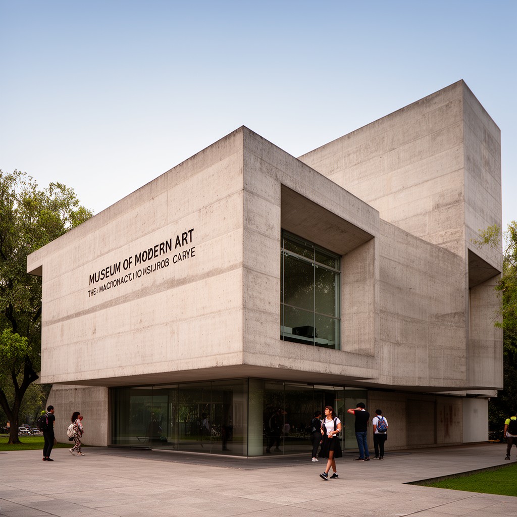 AI-generated illustration of Museum of Modern Art (Mexico City)