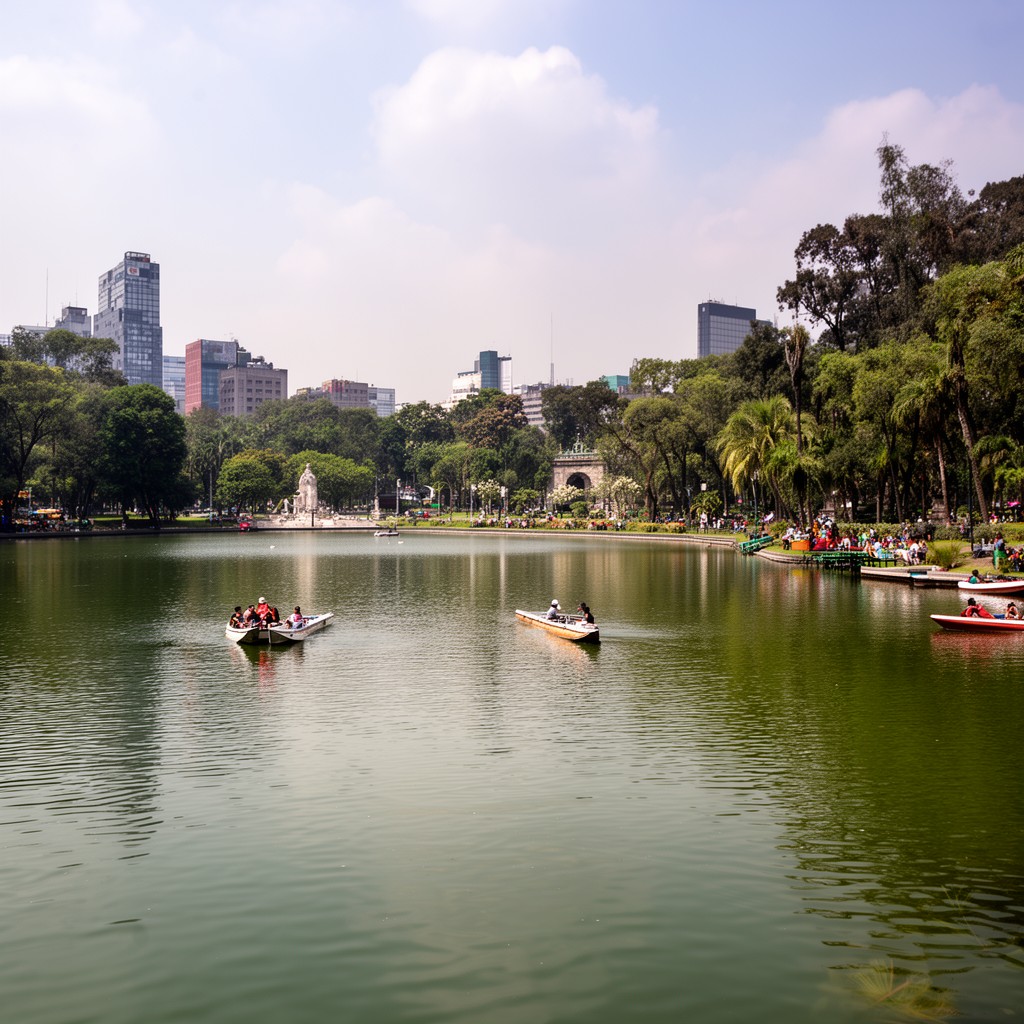 AI-generated illustration of Chapultepec Lake