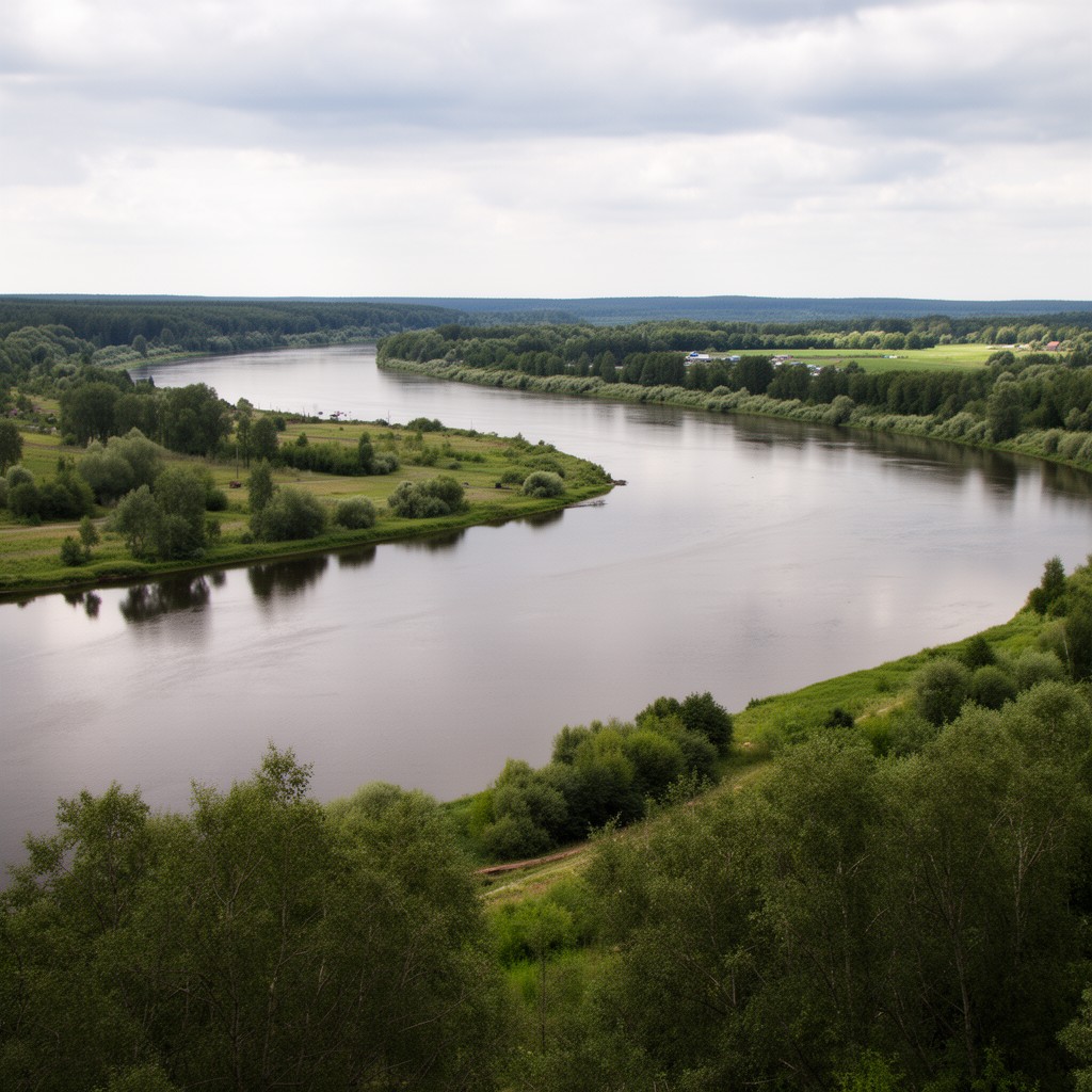 AI-generated illustration of Kama River