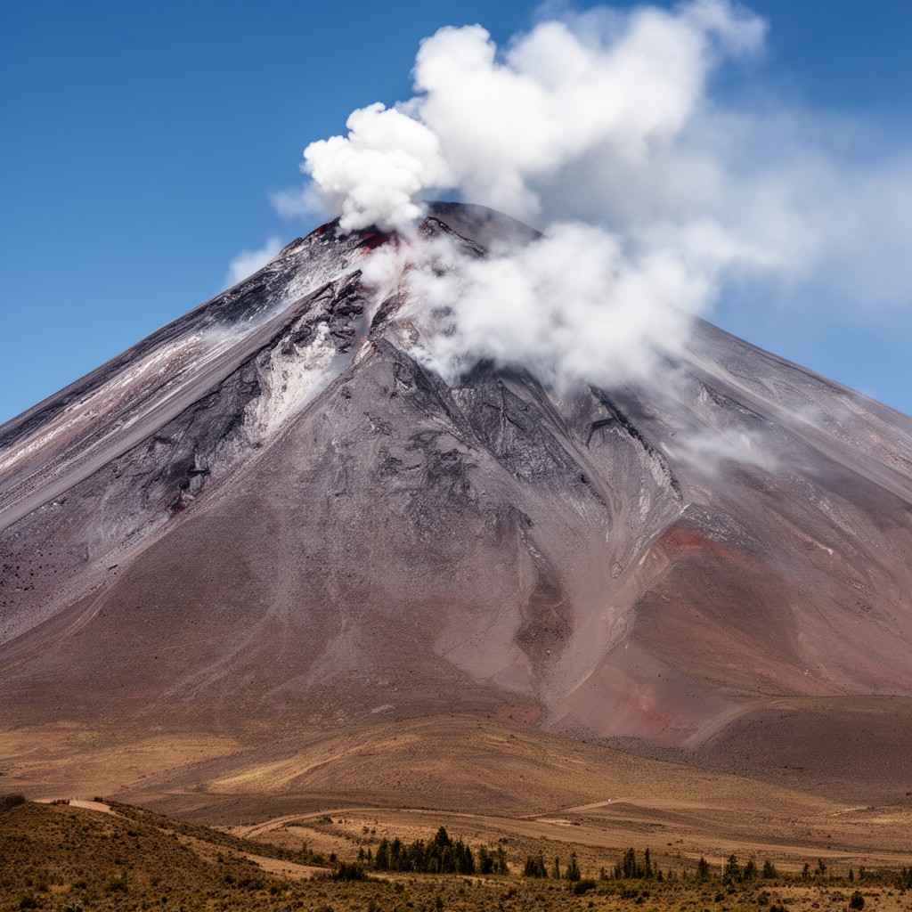 AI-generated illustration of Sabancaya volcano