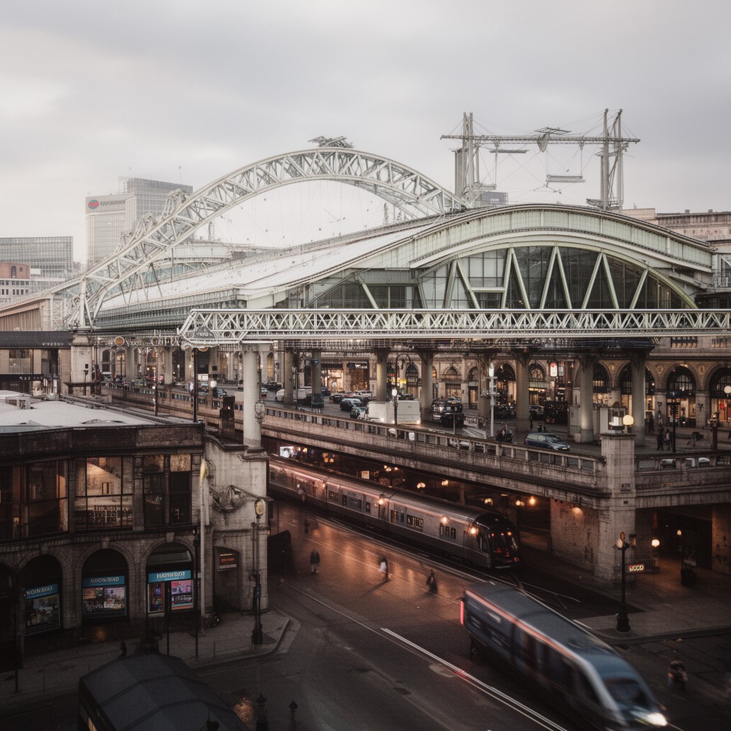 AI-generated illustration of Euston Road