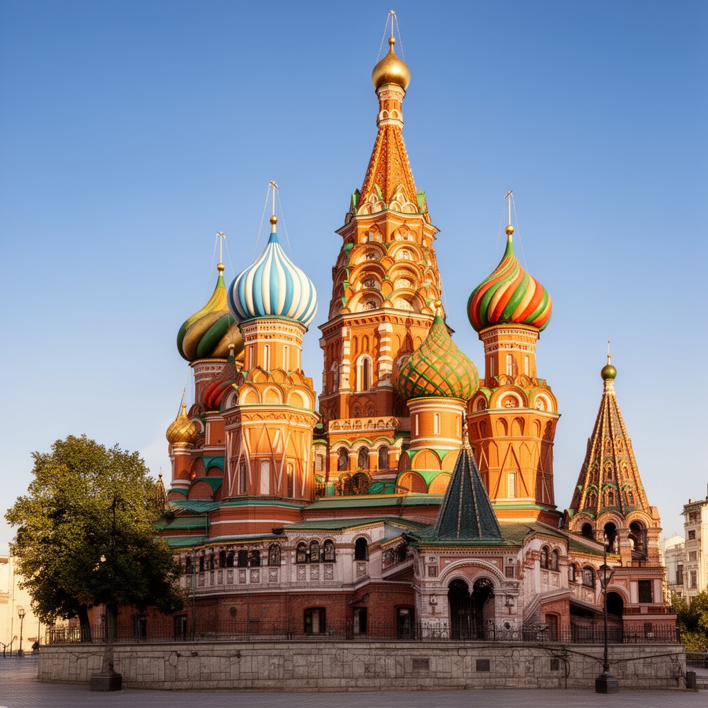 AI-generated illustration of St. Basil's Cathedral