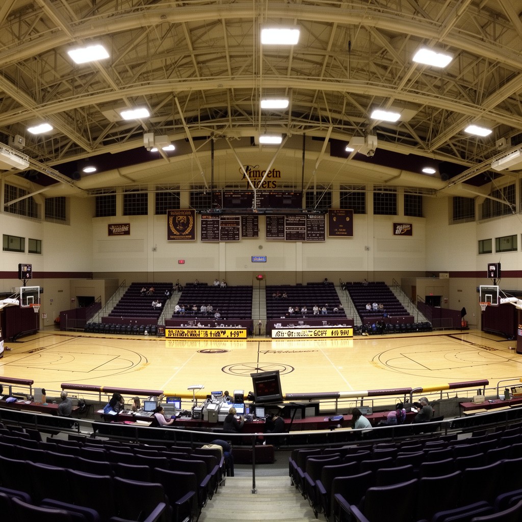AI-generated illustration of Jadwin Gymnasium