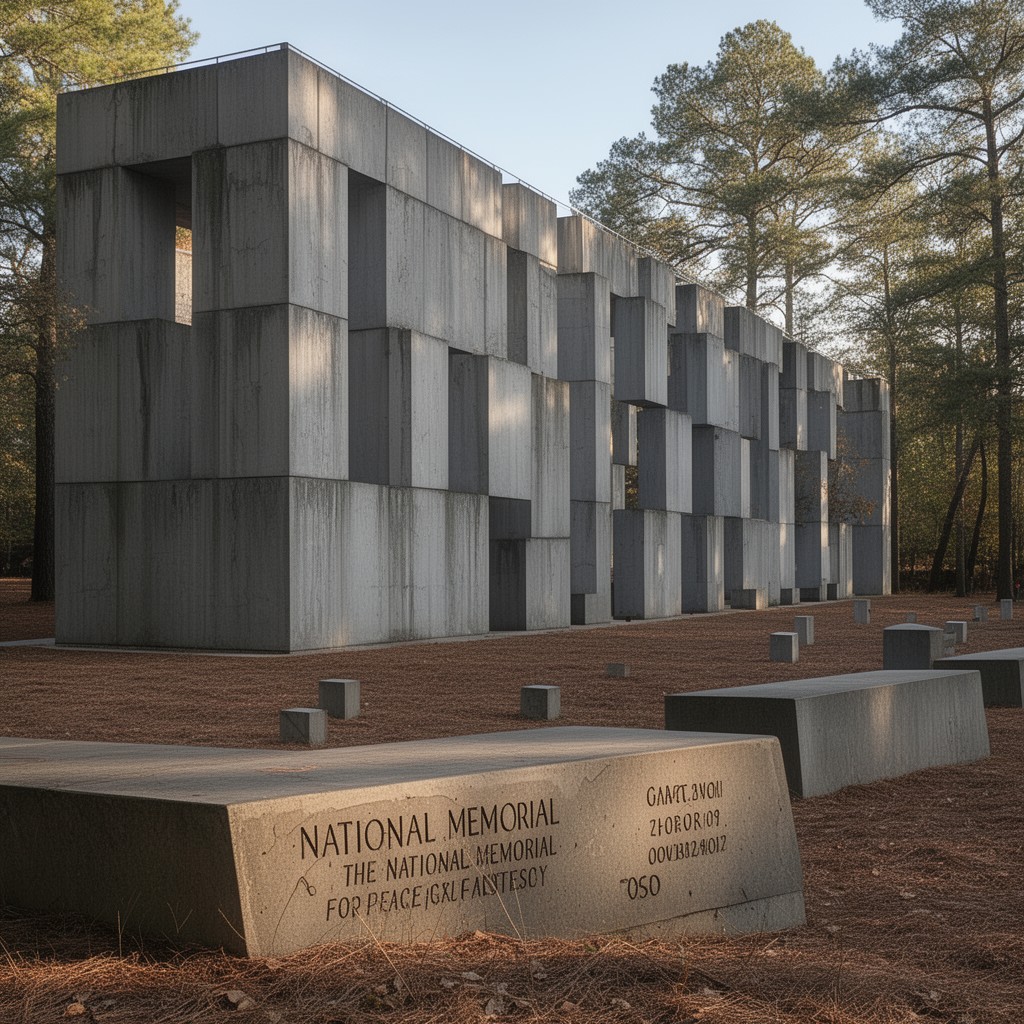 AI-generated illustration of National Memorial for Peace and Justice