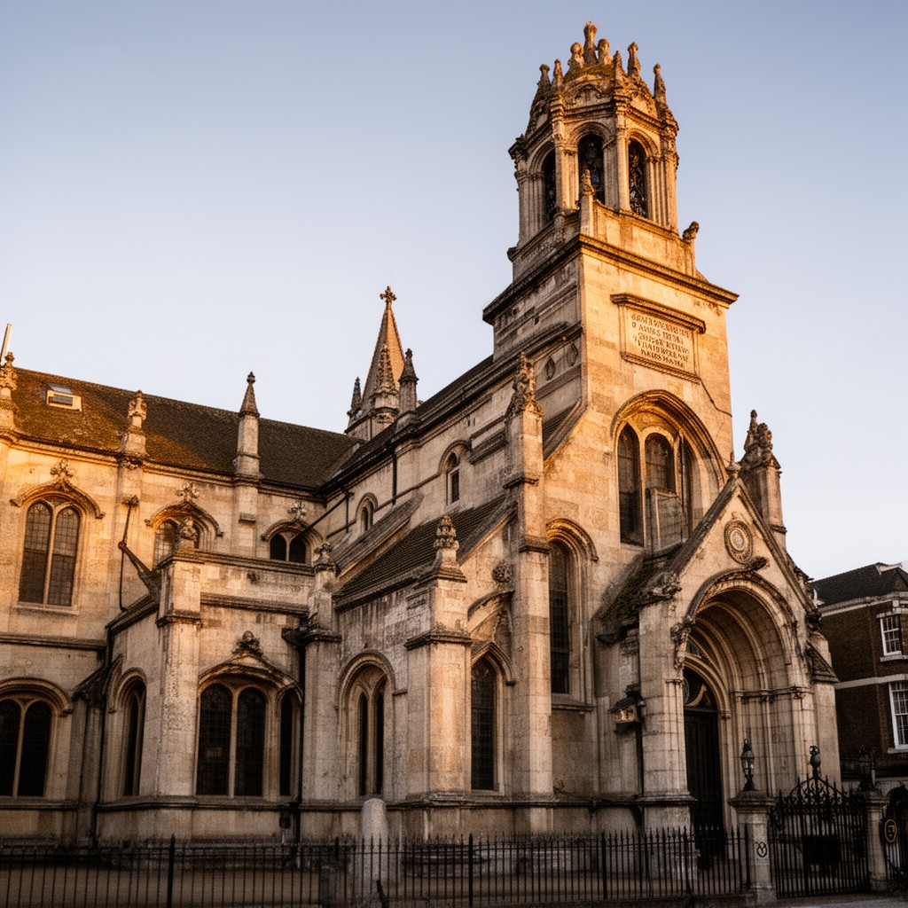 AI-generated illustration of St Anne, Limehouse