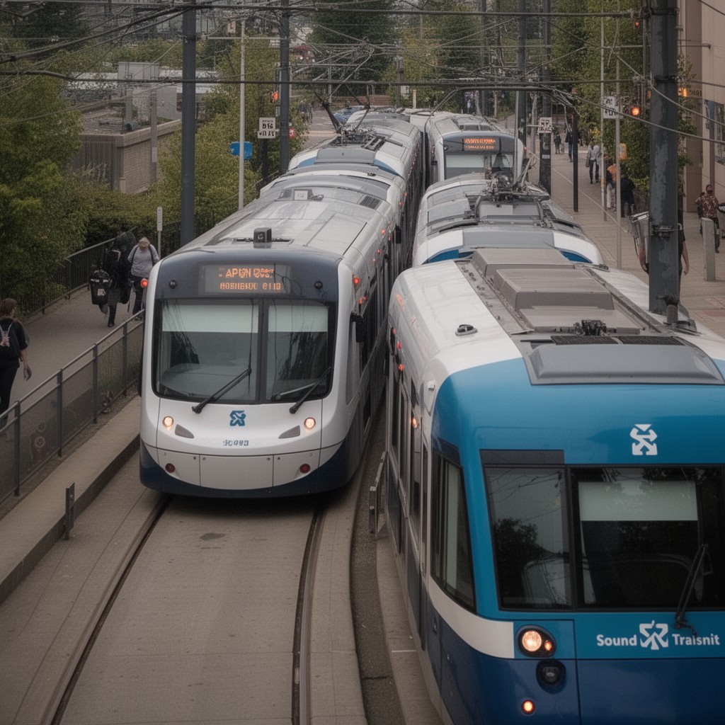 AI-generated illustration of Link light rail