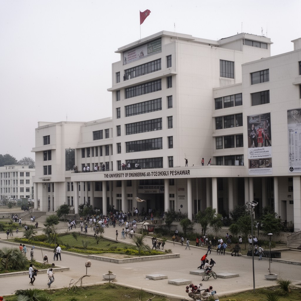 AI-generated illustration of University of Engineering and Technology Peshawar
