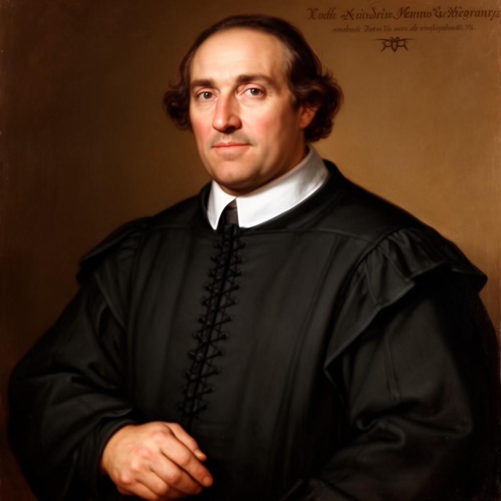 AI-generated illustration of Menno Simons