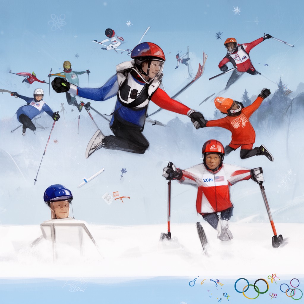 AI-generated illustration of United States at the 2014 Winter Olympics