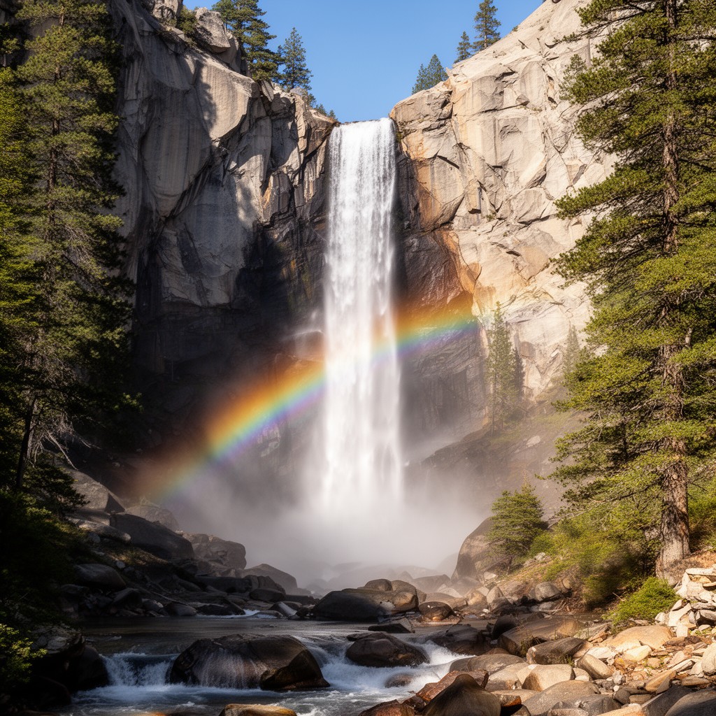 AI-generated illustration of Rainbow Falls