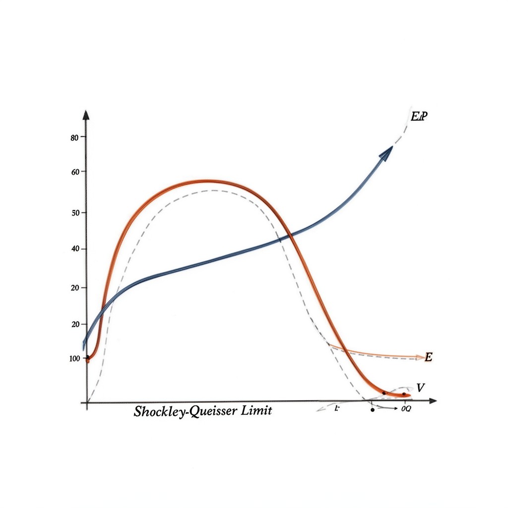 AI-generated illustration of Shockley–Queisser limit