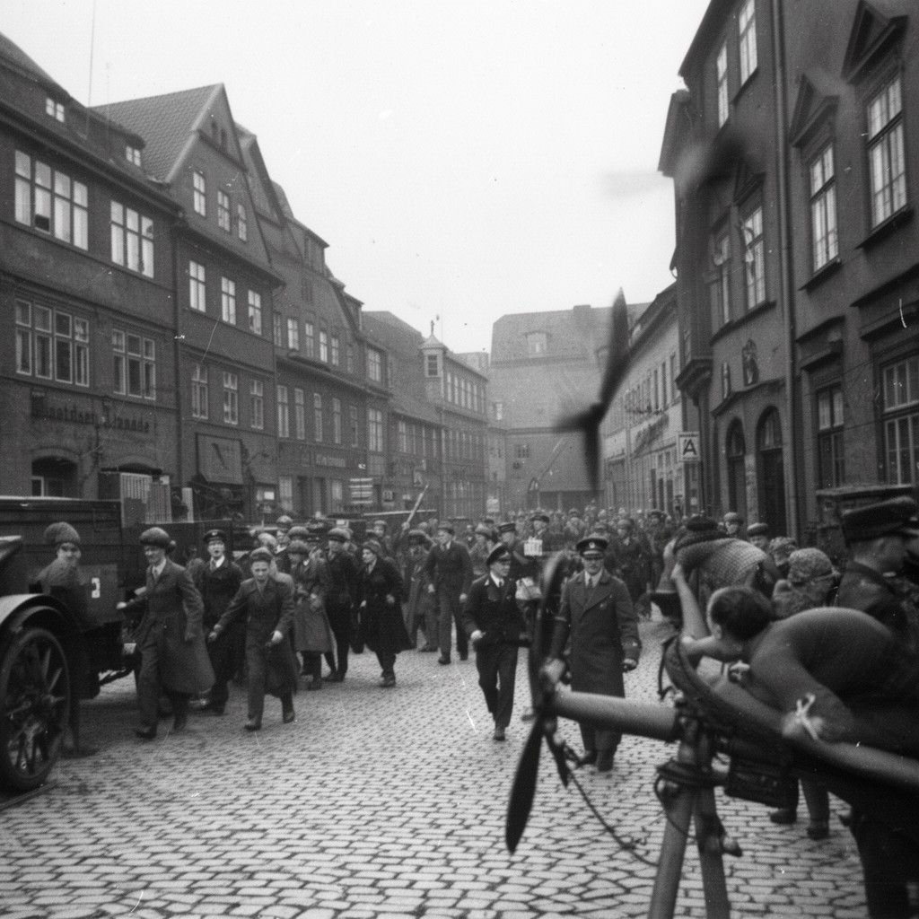 AI-generated illustration of German occupation of Denmark
