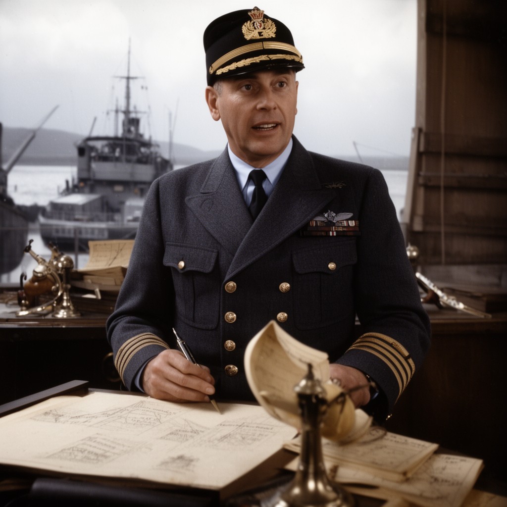 AI-generated illustration of Admiral Bertram Ramsay