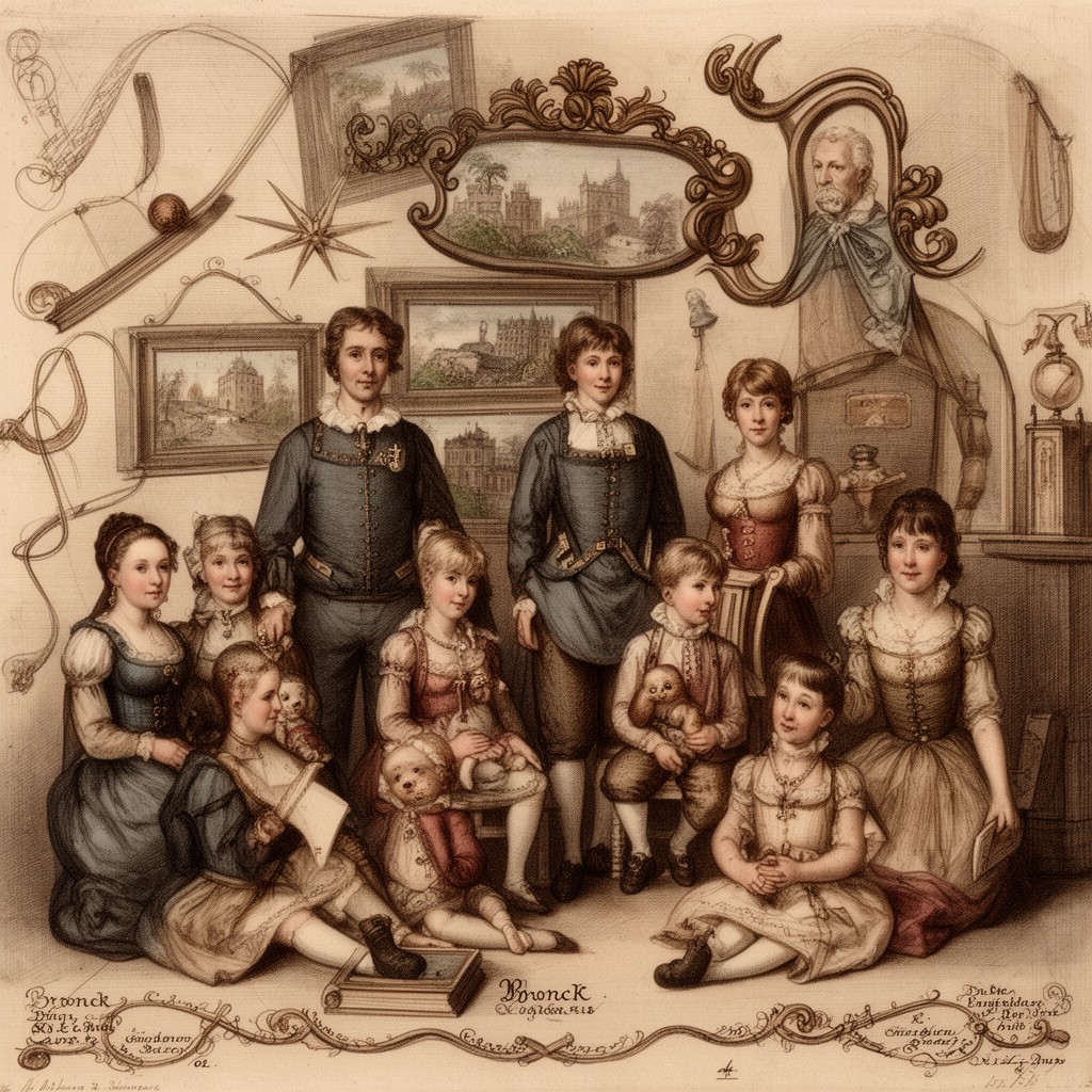 AI-generated illustration of Bronck family