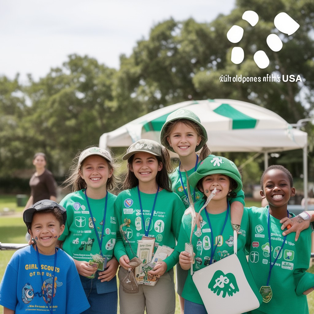 AI-generated illustration of Girl Scouts of the USA