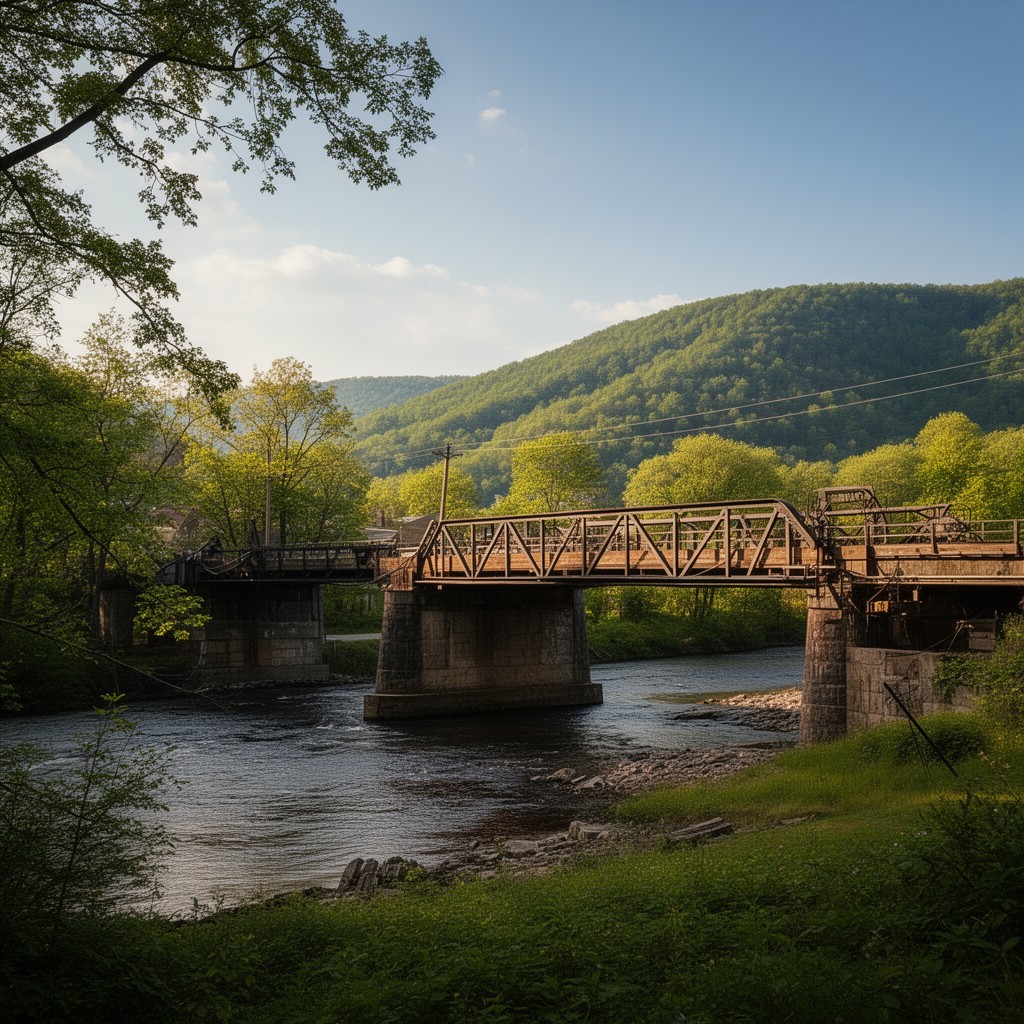AI-generated illustration of Central Bridge, New York
