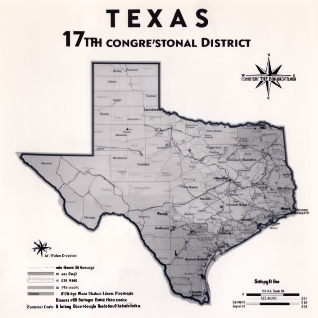 AI-generated illustration of Texas's 17th congressional district