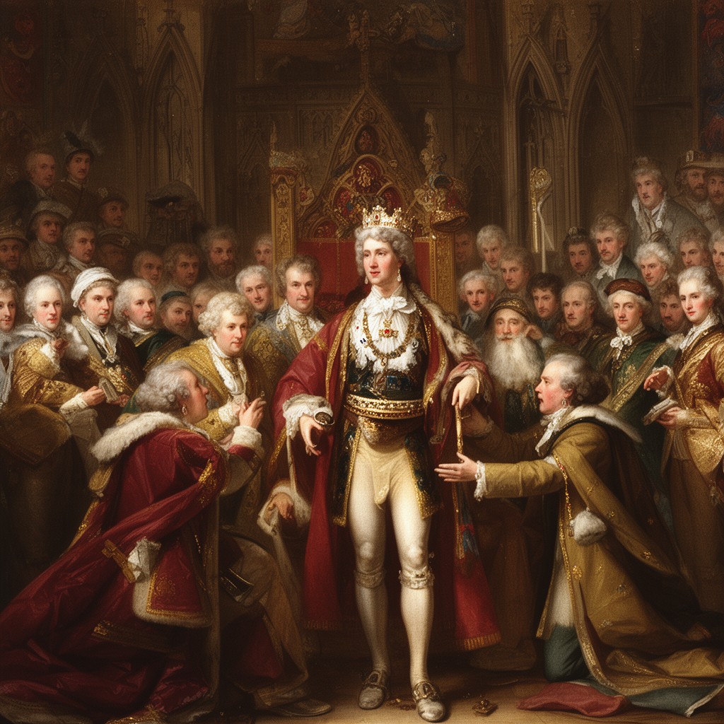 AI-generated illustration of Coronation of George I