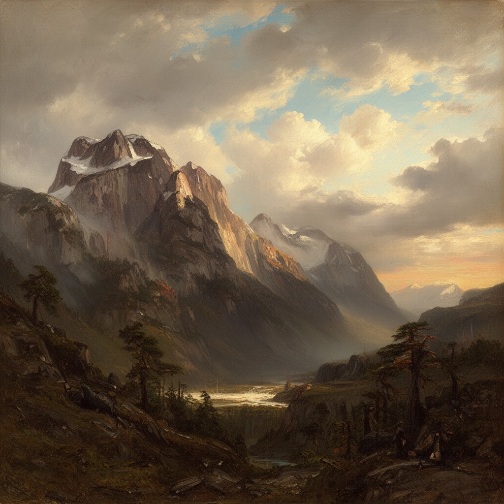 AI-generated illustration of Albert Bierstadt