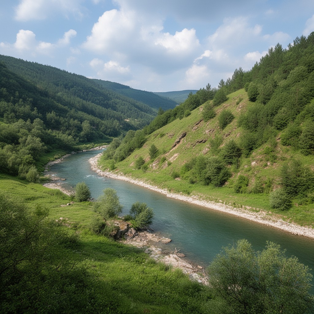 AI-generated illustration of Olt River