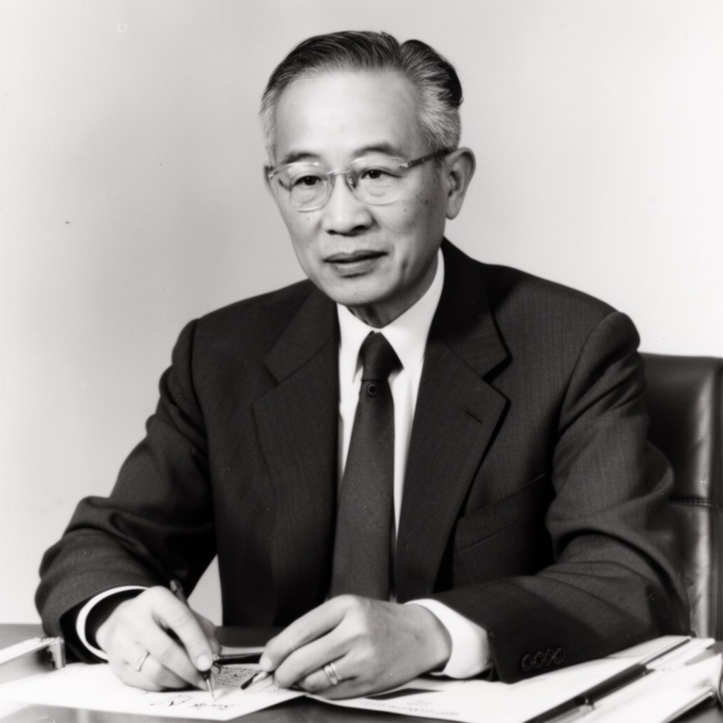 AI-generated illustration of C. N. Yang