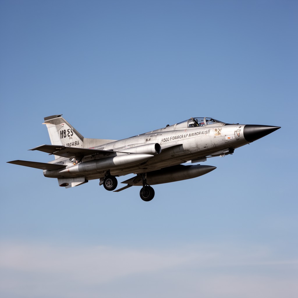 AI-generated illustration of North American F-100 Super Sabre