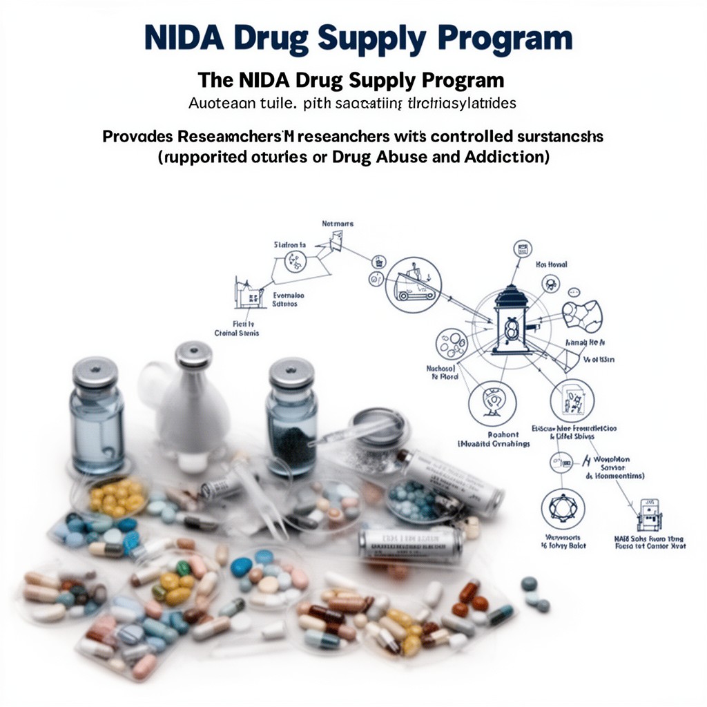 AI-generated illustration of NIDA Drug Supply Program