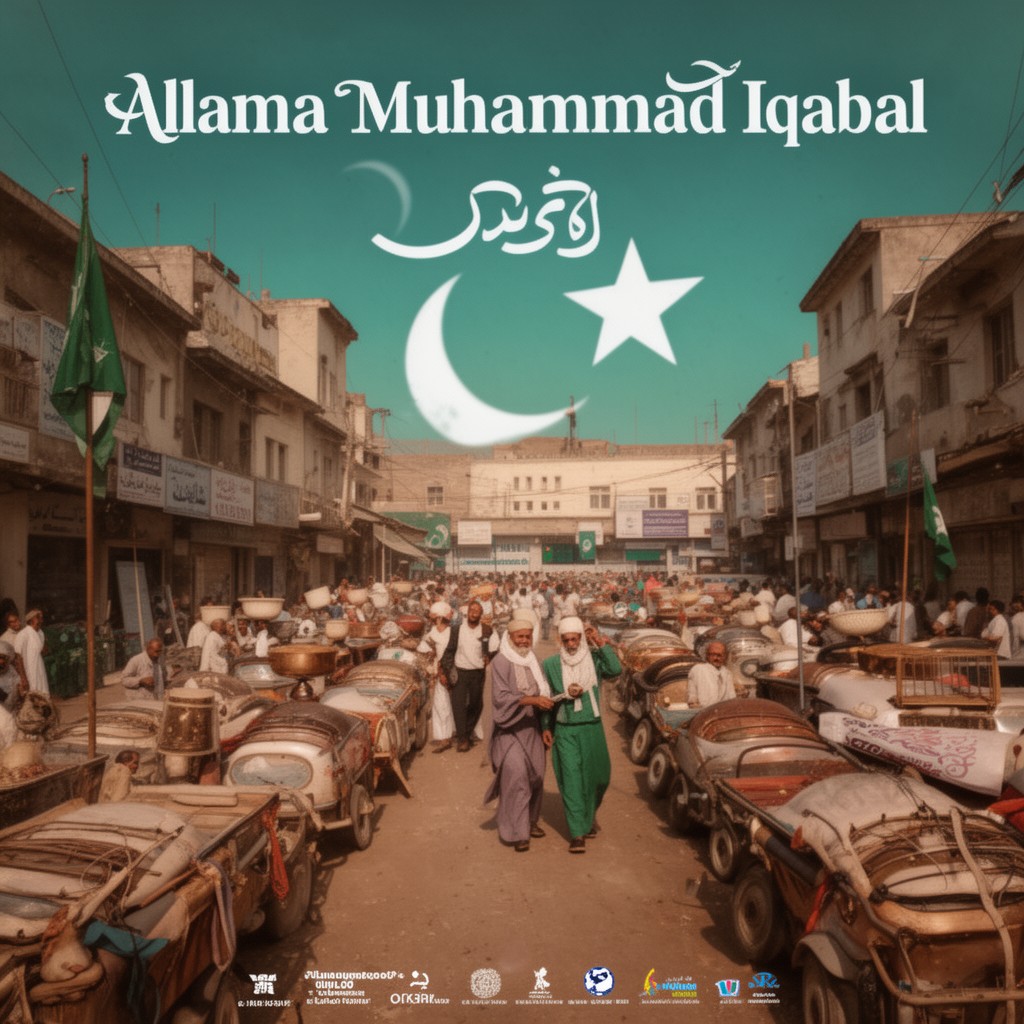 AI-generated illustration of Iqbal Day