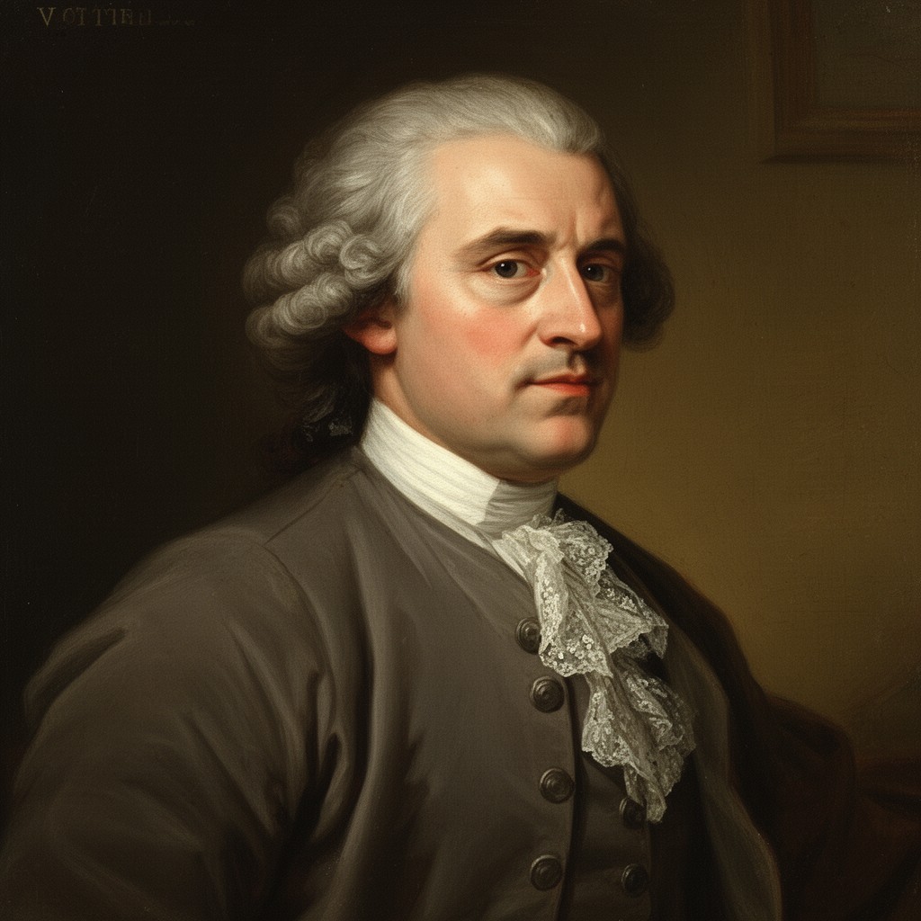 AI-generated illustration of Voltaire