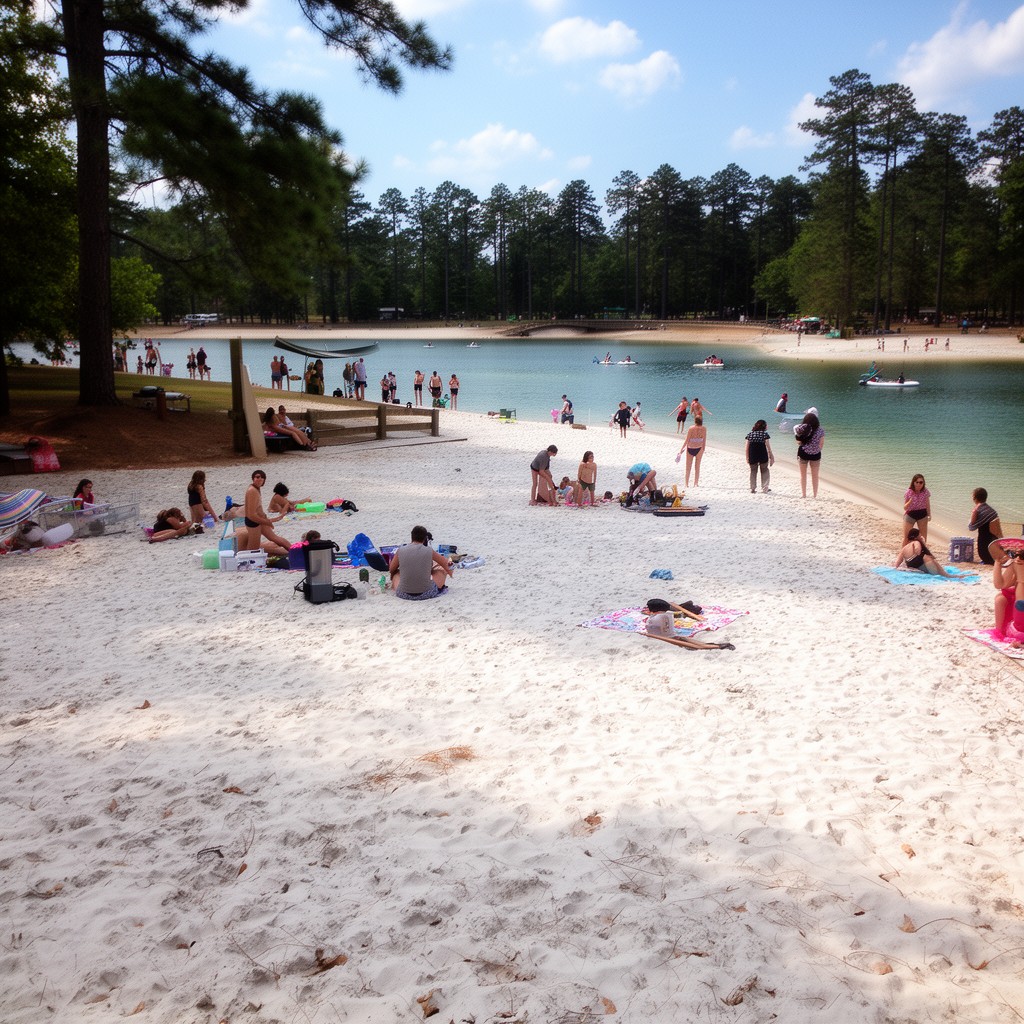 AI-generated illustration of Robin Lake Beach