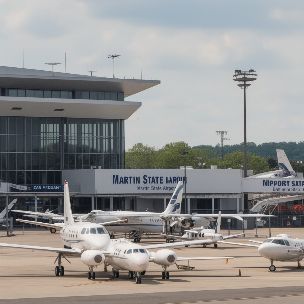 AI-generated illustration of Martin State Airport