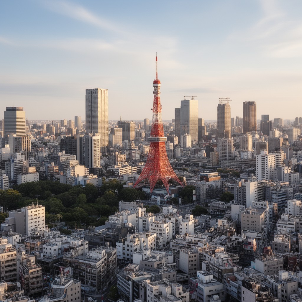 AI-generated illustration of Minato, Tokyo, Japan