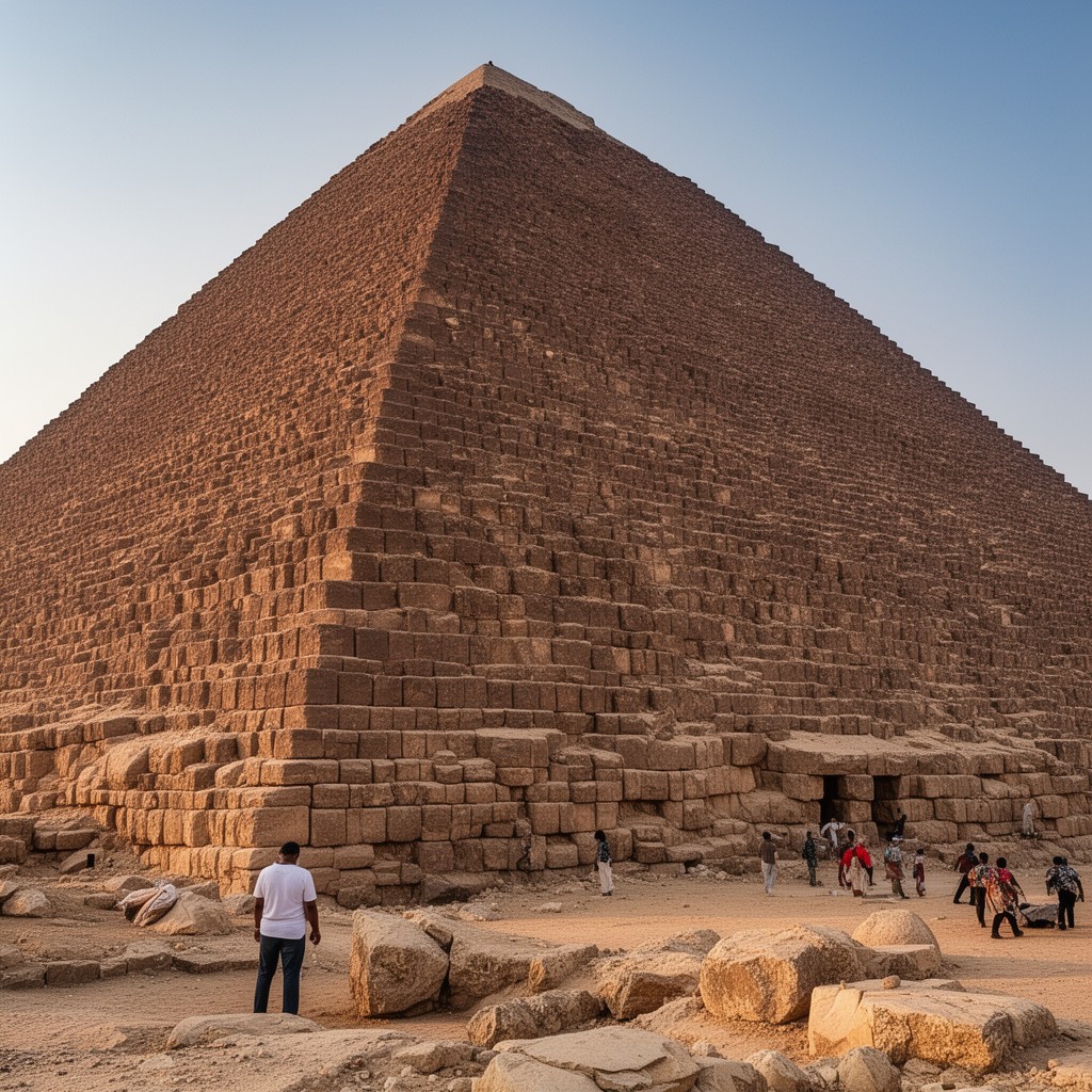 AI-generated illustration of Pyramid of Sneferu at Dahshur