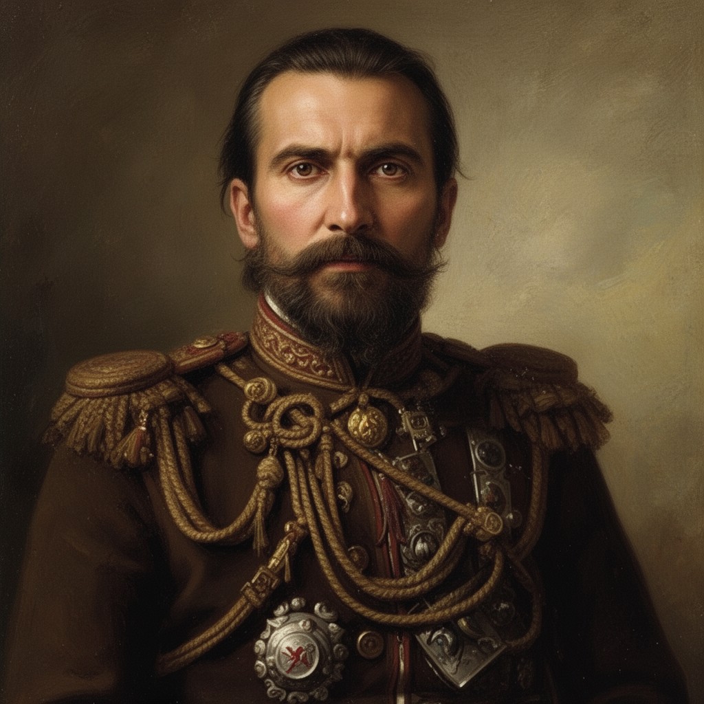 AI-generated illustration of Roman von Ungern-Sternberg