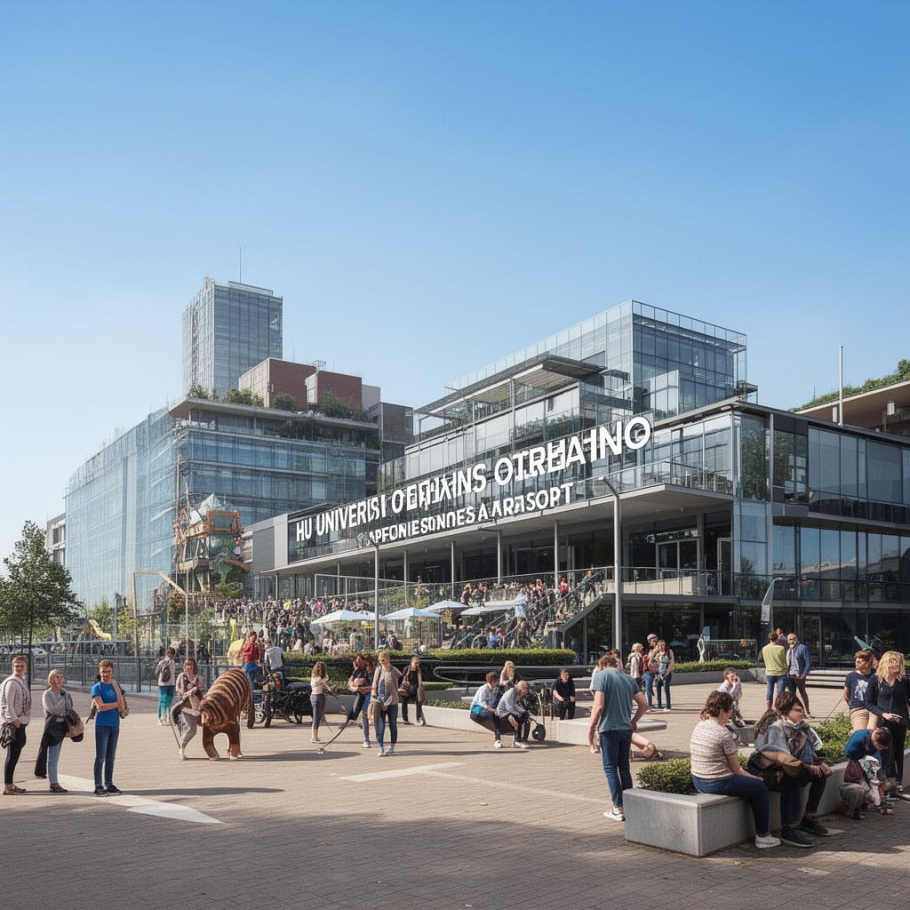 AI-generated illustration of HU University of Applied Sciences Utrecht
