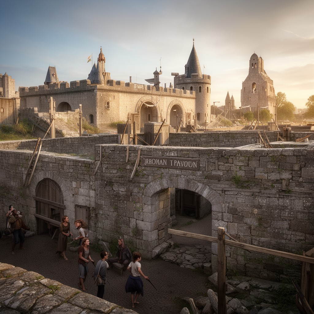 AI-generated illustration of Roman fort Traiectum