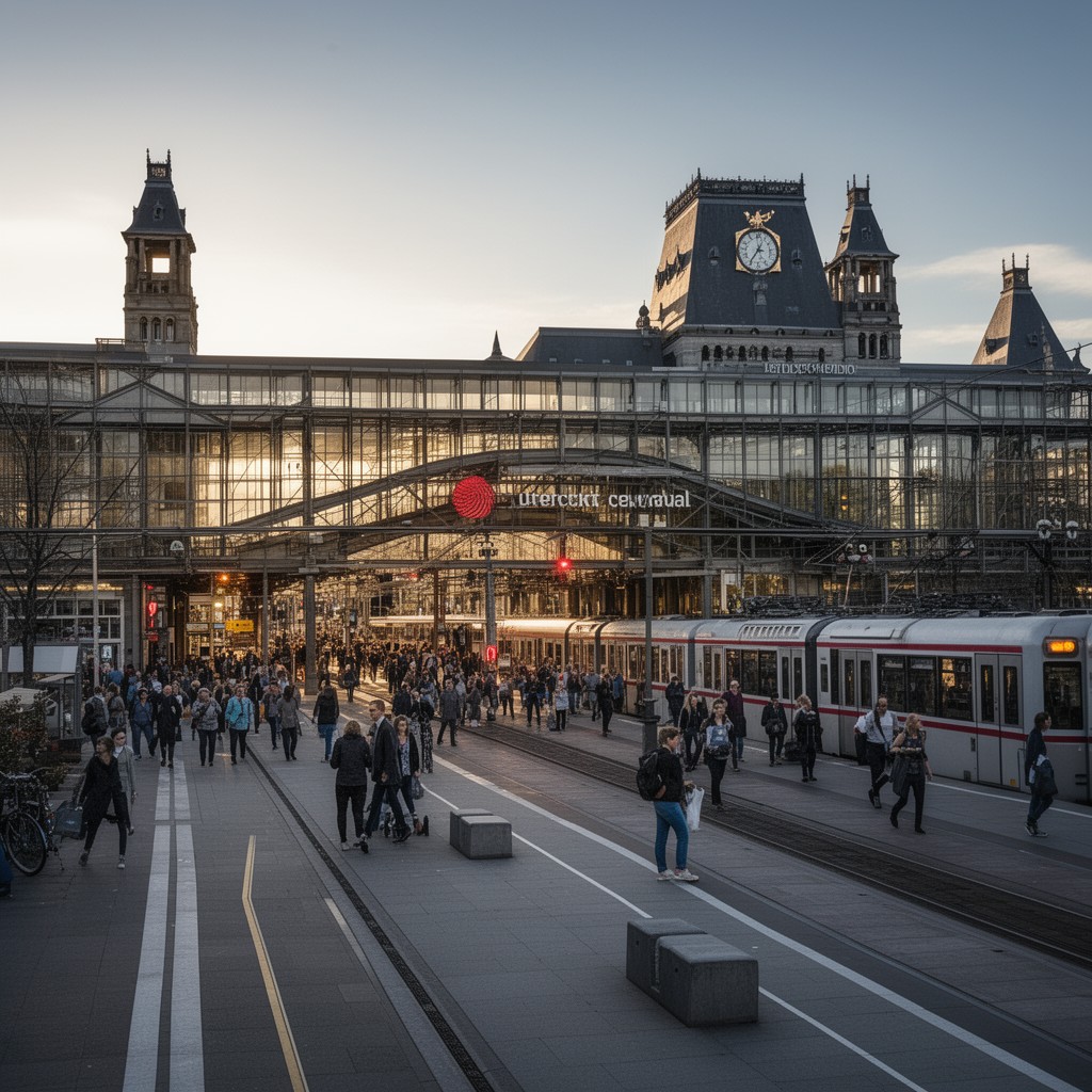 AI-generated illustration of Utrecht Centraal