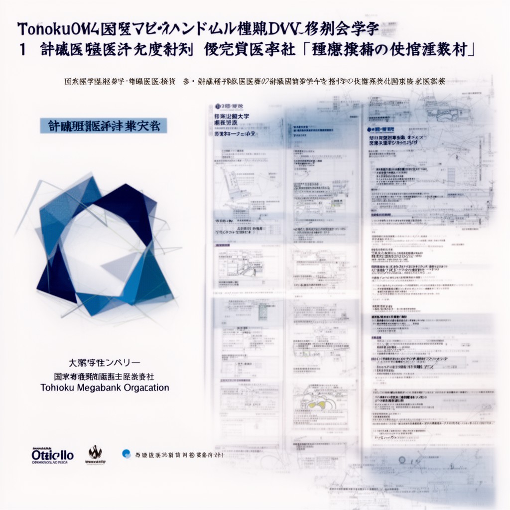 AI-generated illustration of Tohoku Medical Megabank Organization