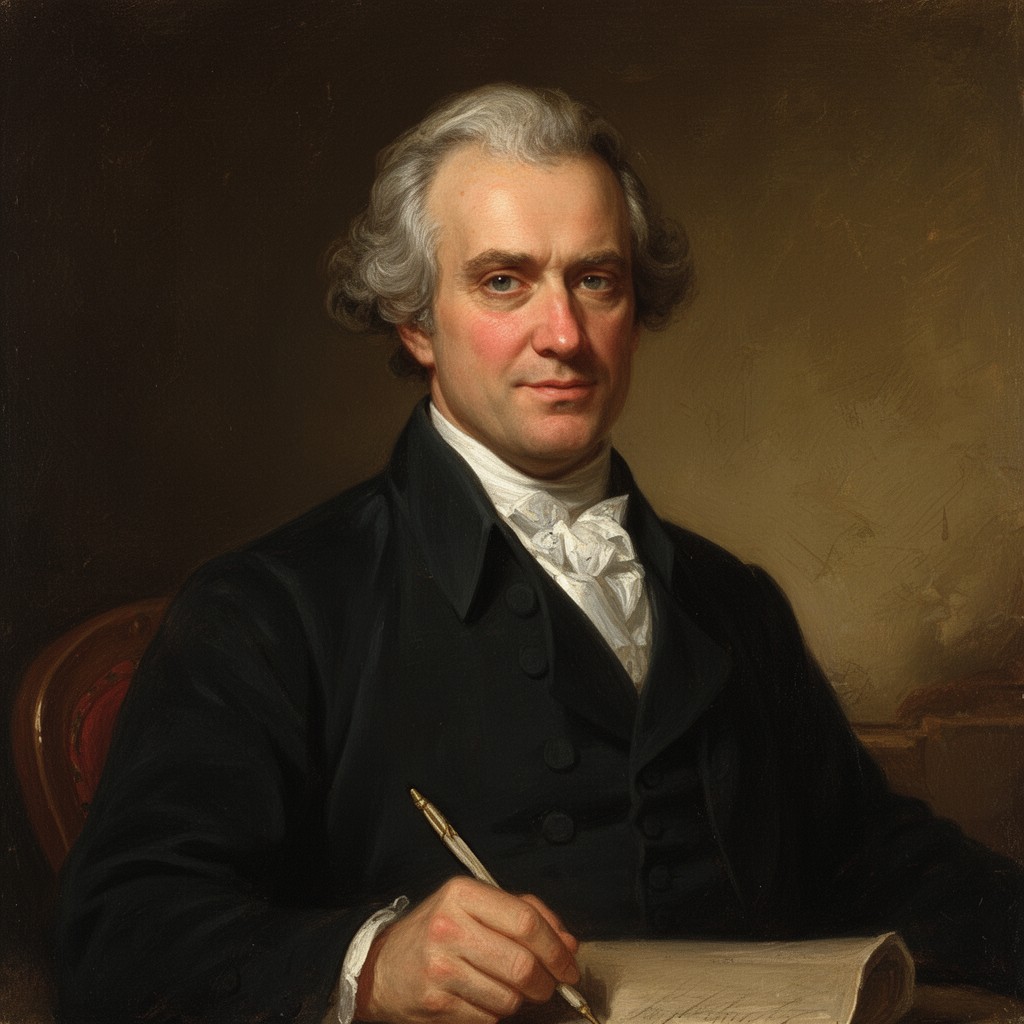 AI-generated illustration of John Hancock
