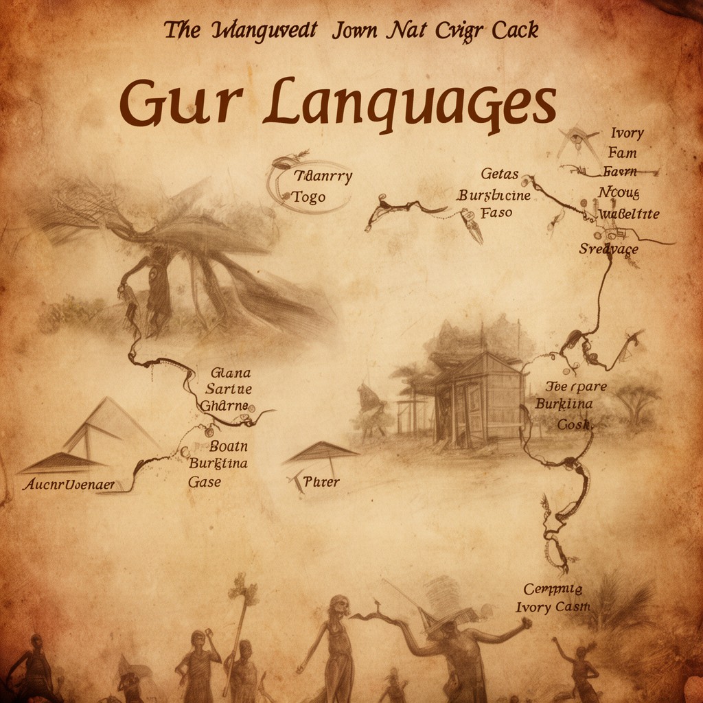 AI-generated illustration of Gur languages