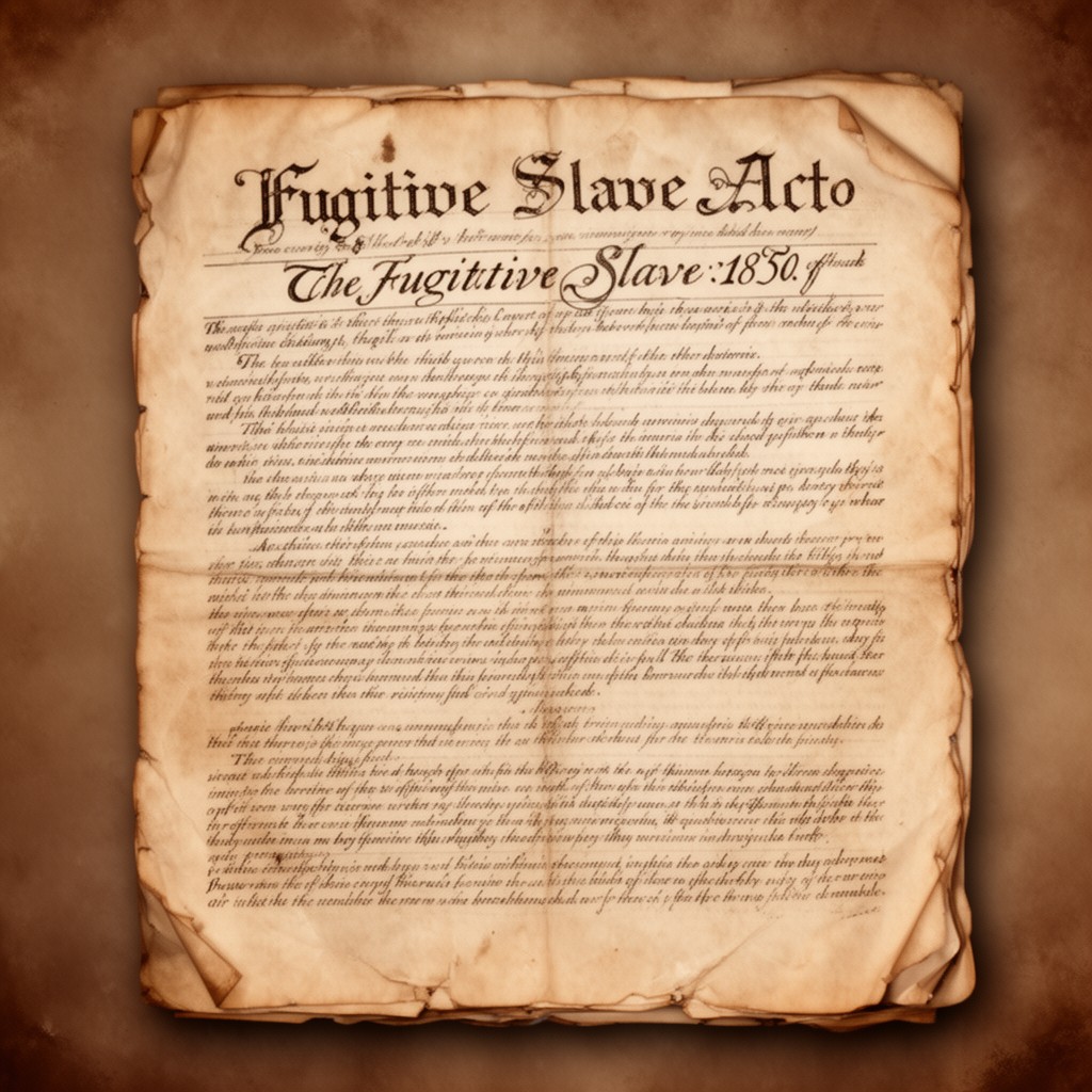 AI-generated illustration of Fugitive Slave Act of 1850