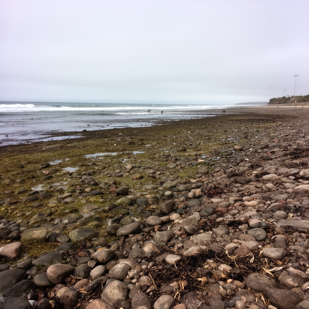 AI-generated illustration of California tidelands