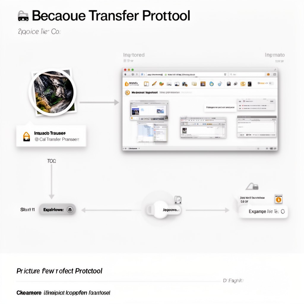 AI-generated illustration of Picture Transfer Protocol (PTP)