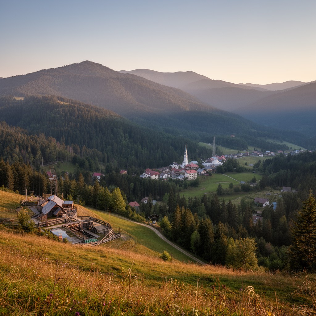 AI-generated illustration of Slovak Ore Mountains