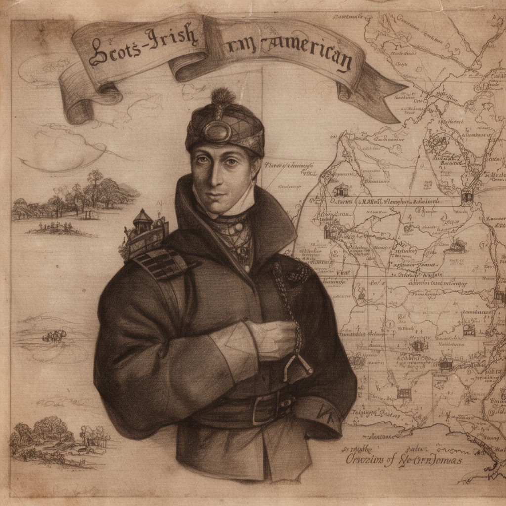 AI-generated illustration of Scots-Irish American